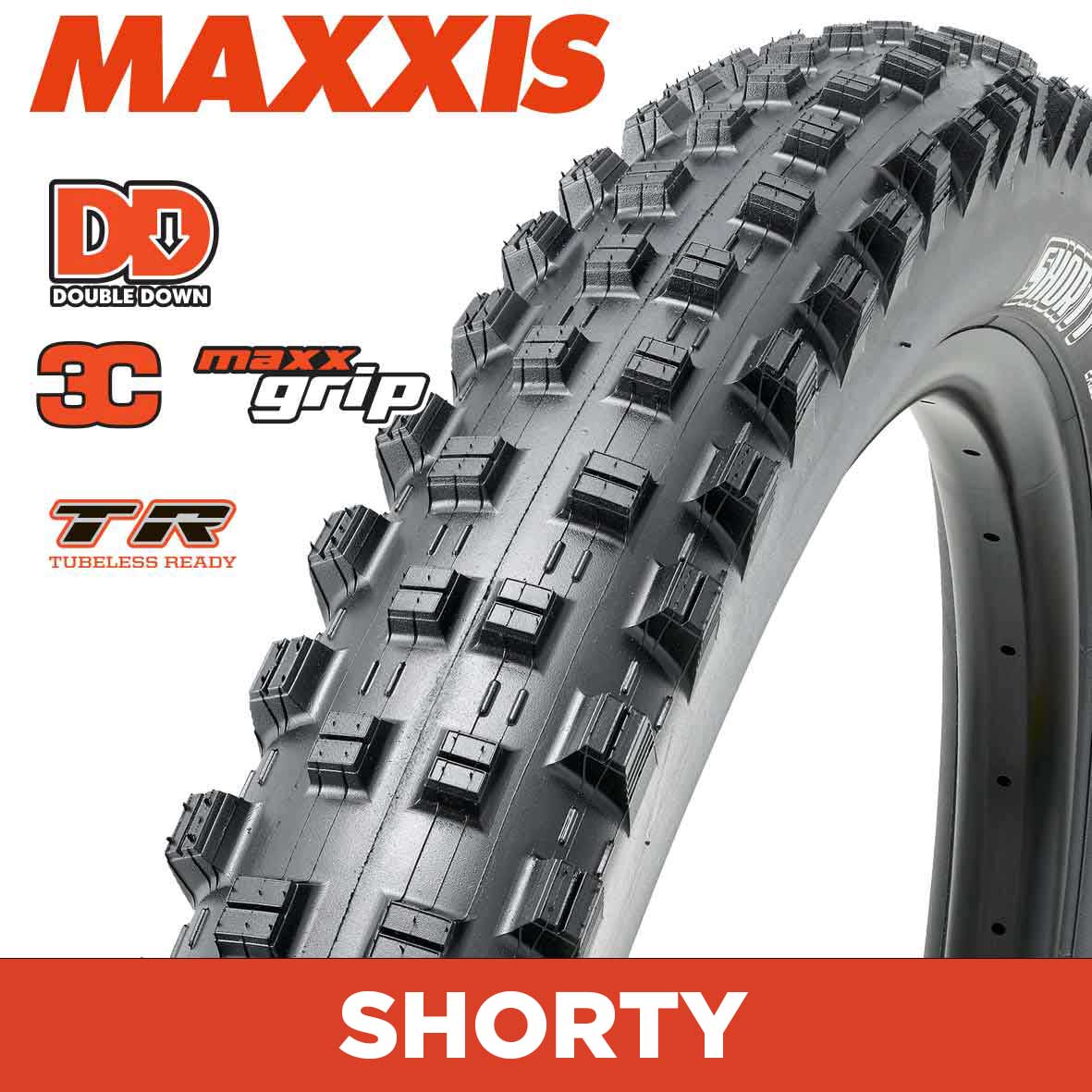 MAXXIS Shorty - 27.5 X 2.40 WT Folding 120TPIx2 DD 3C MaxxGrip TR