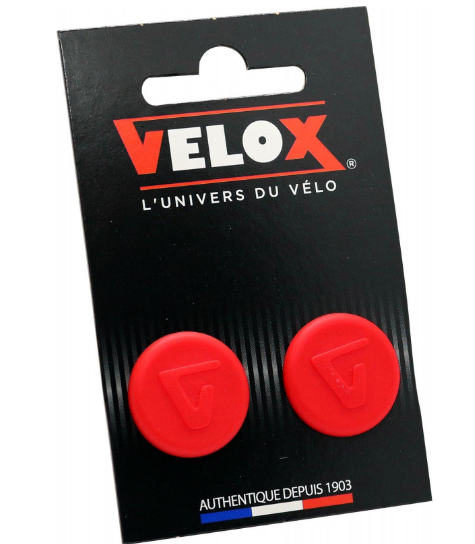 VELOX Handlebar Ends -  Red 2 pack