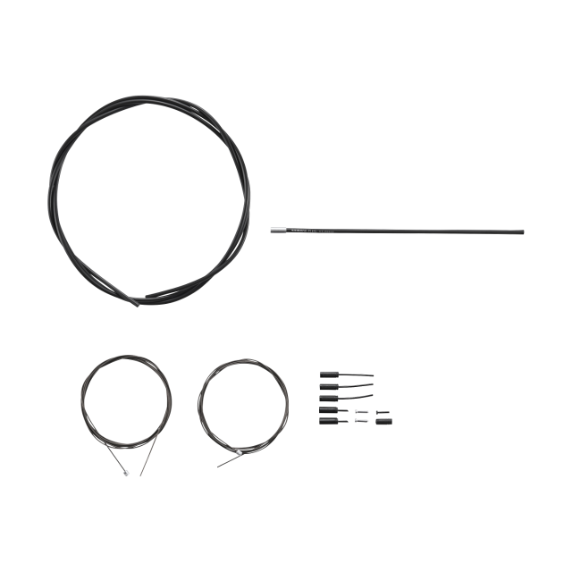 SHIMANO OT-SP41 SHIFT CABLE SET -R9100 POLYMER COATED 1800mm&2100mm BLACK OUTER + INNER + OT-RS900