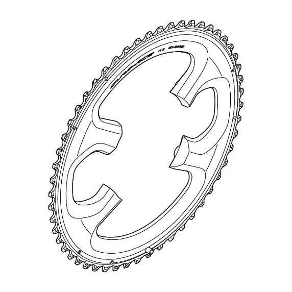 SHIMANO FC-9000 CHAINRING 52T (MB) for 52-36