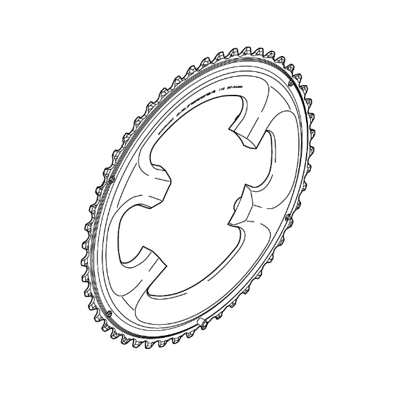 SHIMANO FC-6800 CHAINRING 46T (MB) for 46-36T