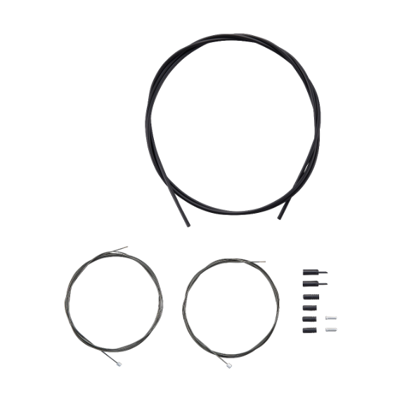 SHIMANO ROAD OT-SP41 SHIFT CABLE SET OPTISLICK BLACK 2100mm/1800mm INNER & OUTER CABLES w/CAPS