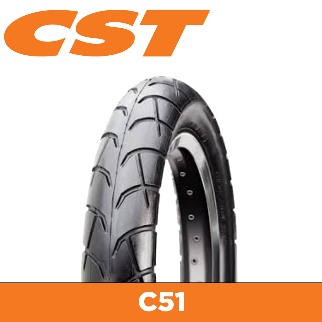 CST Tyre C51 12 1/2 x 2 1/4 Slick Wirebead