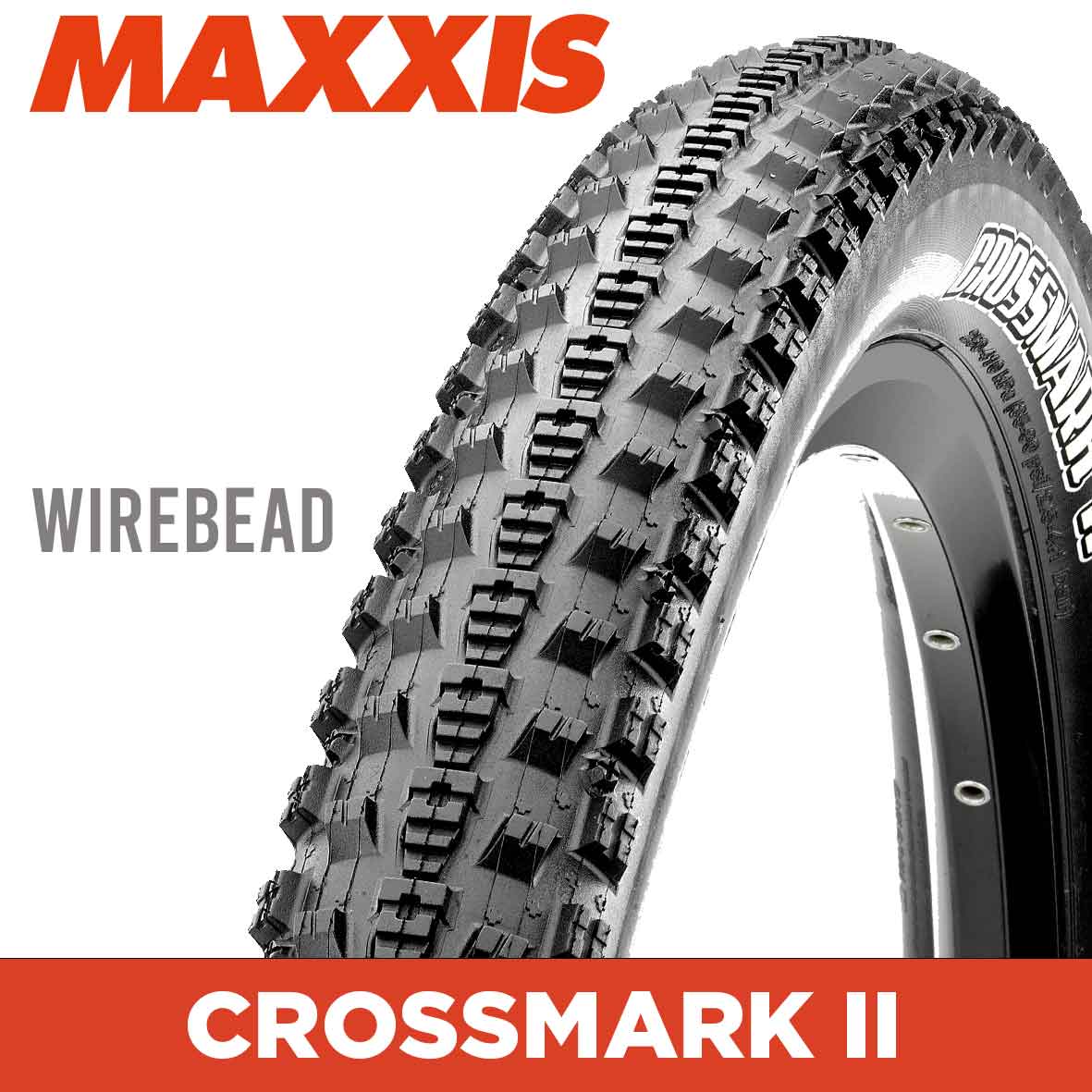 MAXXIS Crossmark II - 27.5 X 2.25 60 TPI Wirebead - Single Compound - Black