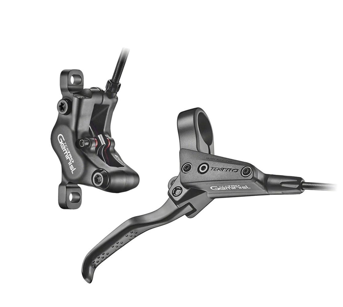 TEKTRO Gemini 4 Pot Front Brakes - 1650mm Hose - QBP OEM Card Packed