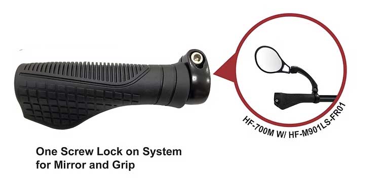 HAFNY Ergo Grip HF-700M with One Screw Lock Ring (to add mirror separately)