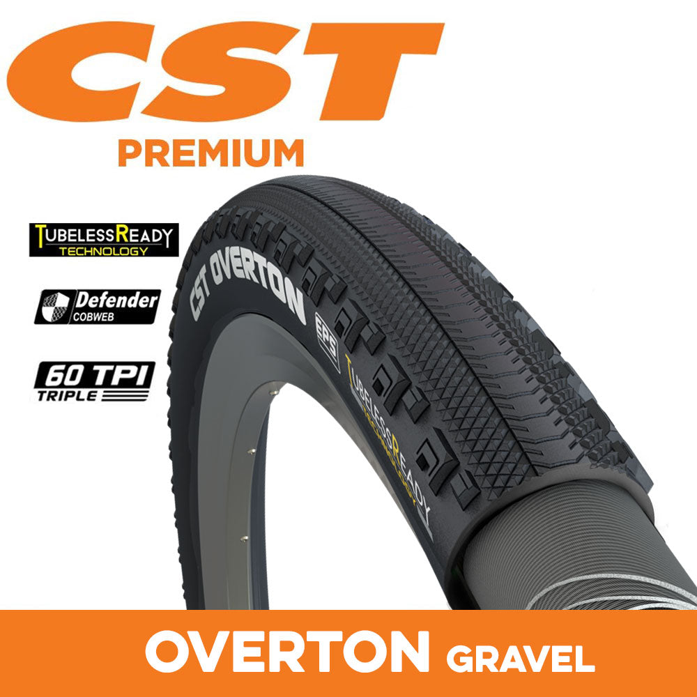 CST Tyre Overton CRD-01 Gravel - 700 x 45 - Folding EPS 60 TPI - Dual Compound - Tubeless Ready